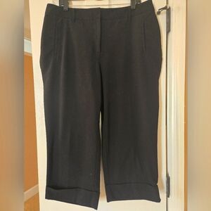 Chico's Black Cropped Pants With Cuff (Sz 2.5)